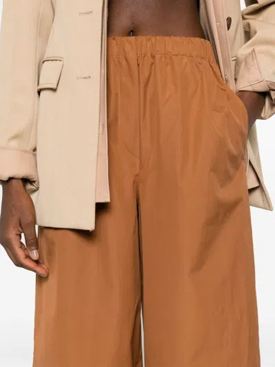 Max Mara Trousers Leather Brown