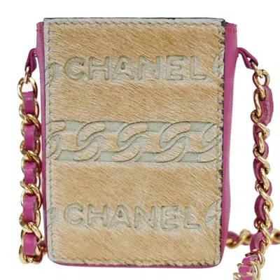 Pre-owned Chanel Pink Fur Shoulder Bag ()