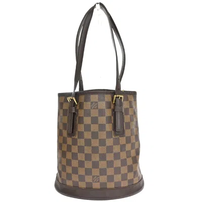 Pre-owned Louis Vuitton Bucket Brown Canvas Tote Bag ()
