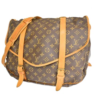 Pre-owned Louis Vuitton Saumur 43 Brown Canvas Shoulder Bag ()