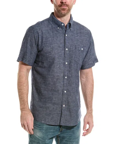 Weatherproof Vintage Linen-blend Woven Shirt In Blue