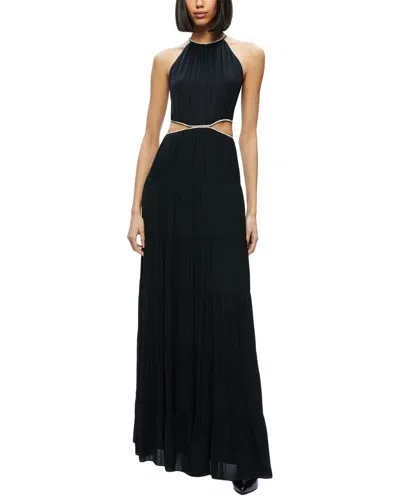 Alice And Olivia Myrtice Cut Out-detail Maxi Dress In Black