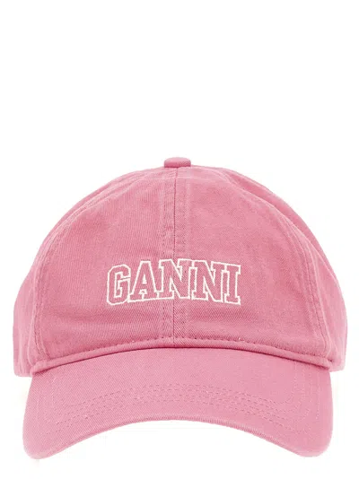 Ganni Logo Cap -  - Cotton - Pink