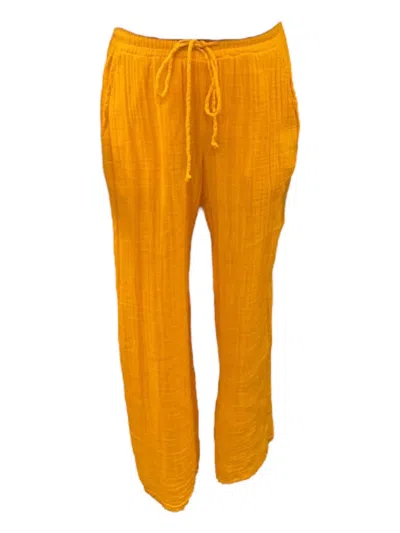 Michael Stars Ashton Pull On Taper Pant In Saffron In Yellow