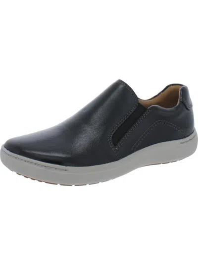 Clarks Nalle Stride Womens Leather Lifestyle Slip-on Sneakers In Black