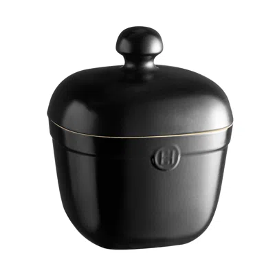 Emile Henry Cookie Jar In Black