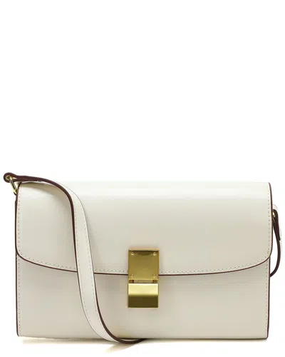 Tiffany & Fred Paris Smooth Leather Clutch In White