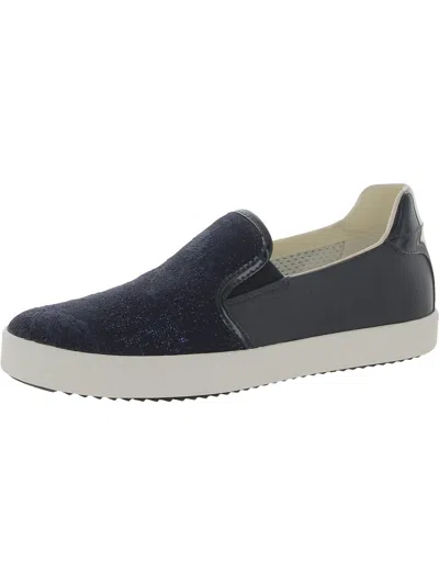Geox Blomiee A Womens Faux Leather Slip-on Loafers In Blue
