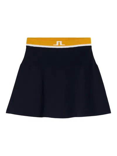 J. Lindeberg Frida Knitted Skirt In 1040 Citrus In Multi