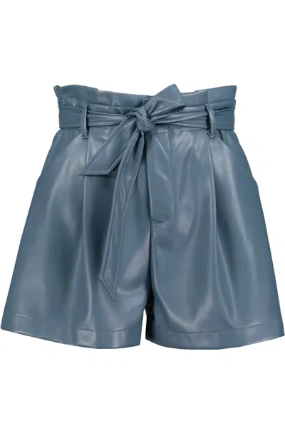 Bishop + Young Caitlin Vegan Leather Short In Cascade In Blue