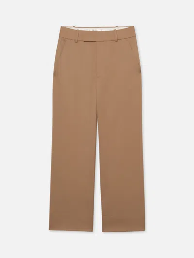 Frame Easy Slim Crop Trousers In Brown
