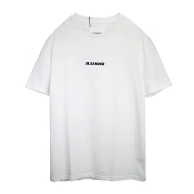 Jil Sander 【关注领券减30起】吉尔·桑德新款男装棉质logo印花t恤圆领短袖 J47gc0122-j20103 In White