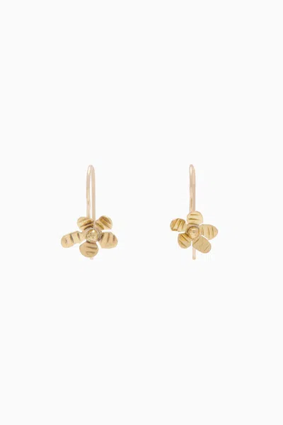 Ulla Johnson Mini Flower Drop Earring In Brass