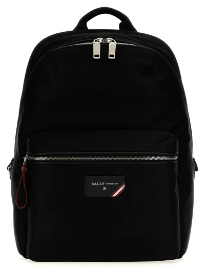 Bally Logo Nylon Backpack Backpacks Black