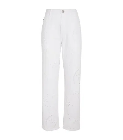 Isabel Marant Embroidered Irina Jeans In White