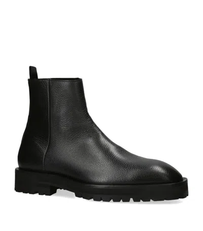 Kurt Geiger Leather Hawke Chelsea Boots In Black