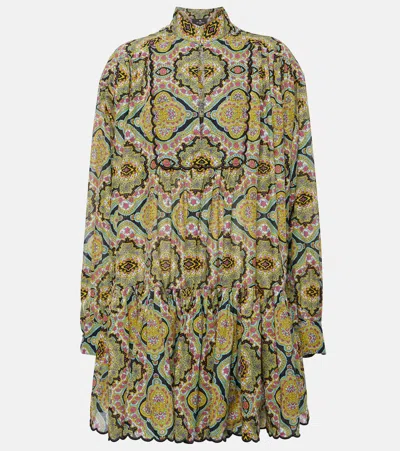 Etro Printed Cotton Shirt Dress In Multicoloured