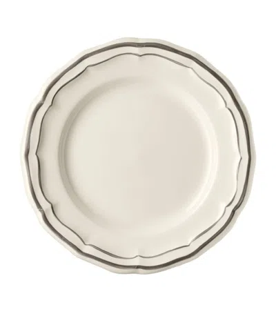 Gien Set Of 4 Filets Taupe Canapé Plates (16.5cm) In Multi