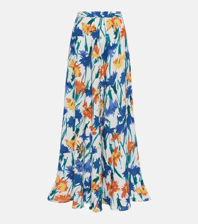 Diane Von Furstenberg Florencia Floral Maxi Skirt In Multicoloured