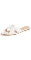 Veronica Beard Seraphina Twisted Leather Slide Sandals In Coconut