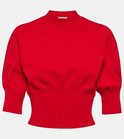 Dries Van Noten Mockneck Top In Red