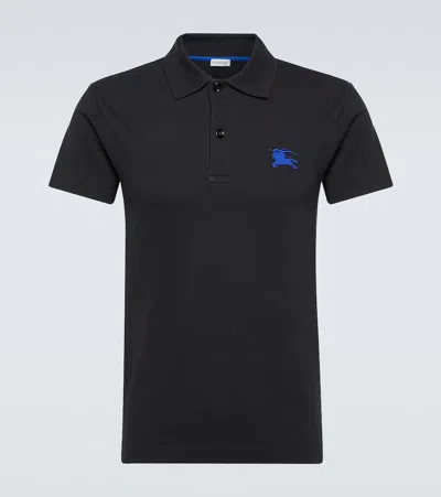 Burberry Cotton Polo Shirt In Black
