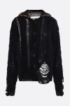 Andersson Bell Sauvage Cotton Knit Cardigan In Black