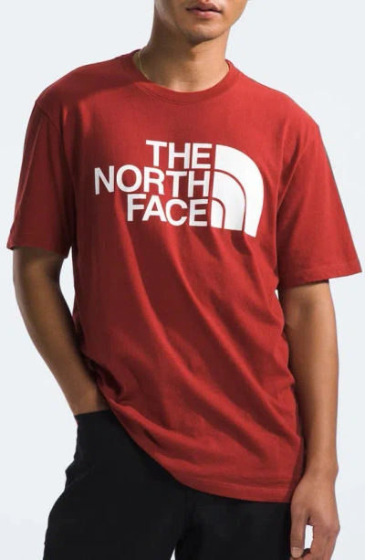 The North Face Half Dome Logo Graphic T-shirt In Iron Red