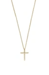 Roberto Coin Cross Necklace With Diamonds In Yellow Gold