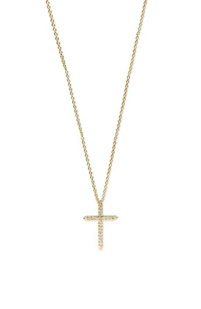 Roberto Coin Cross Necklace With Diamonds In Yellow Gold