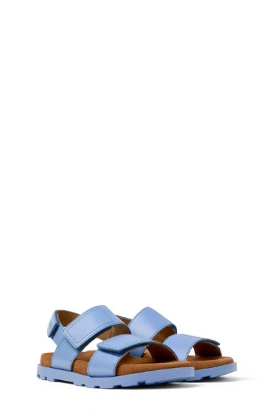 Camper Kids' Brutus  Sandals In Calfskin In Blue