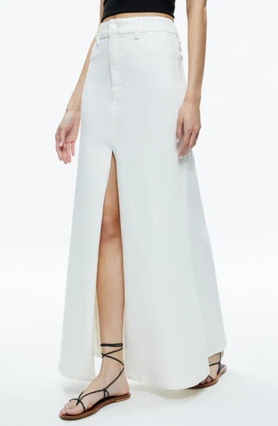 Alice And Olivia Rye High Rise Maxi Skirt In Off White