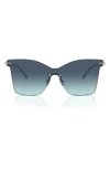 Tiffany & Co 143mm Gradient Rimless Butterfly Shield Sunglasses In Blue Gradient