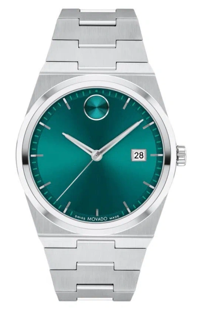 Movado Men's Quest Swiss Quartz Stainless Steel 40mm Watch In Green/silver