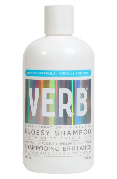 Verb Glossy Extra Hydrating Shampoo For Thick And Coarse Hair 12 oz / 355 ml In White