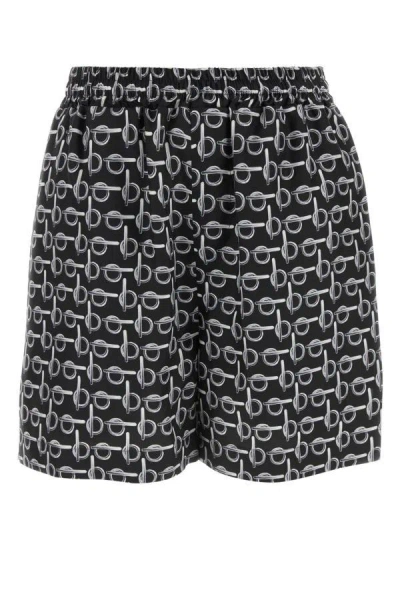 Burberry Printed Silk Shorts In Multicolor