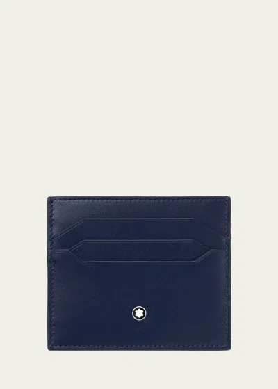 Montblanc Meisterstuck Card Holder Wallet In Blue