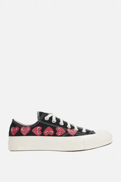 Comme Des Garçons Play X Converse Multi Heart Chuck 70 Low Trainers In Black