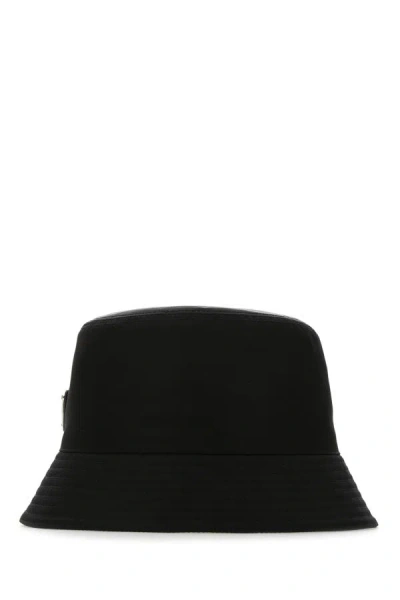 Prada Men's Re-nylon Bucket Hat In Black