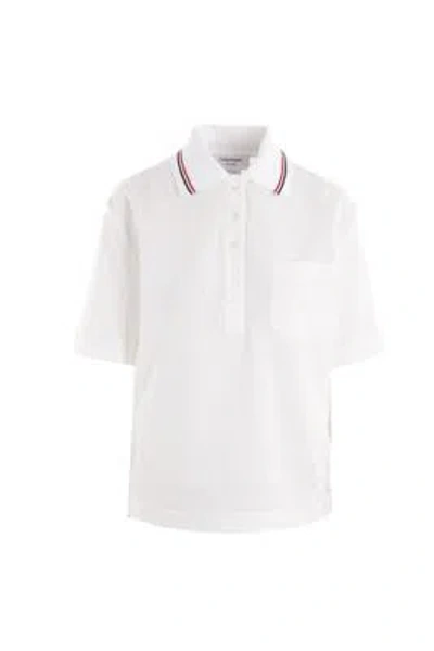 Thom Browne Ss Polo Shirt In White