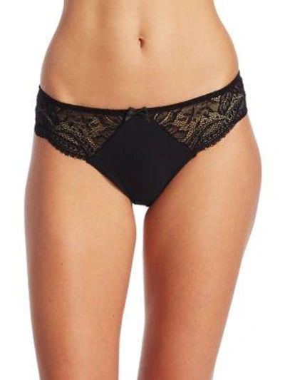 Simone Perele Women's Eden Low-rise Lace Insert Brief In Black