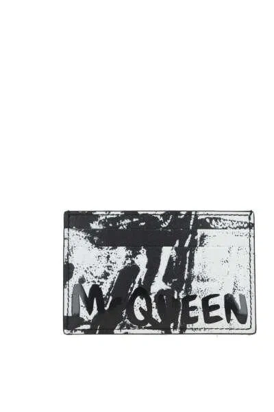 Alexander Mcqueen Wallets In Black+white