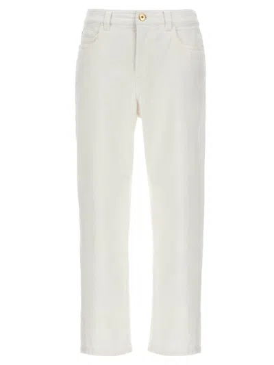 Brunello Cucinelli Baggy Jeans In White