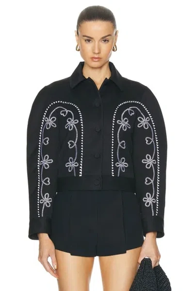 Chloé Embellished Virgin Wool Jacket In Black
