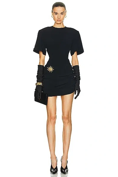 Rowen Rose Mini Tee Shirt Dress In Black