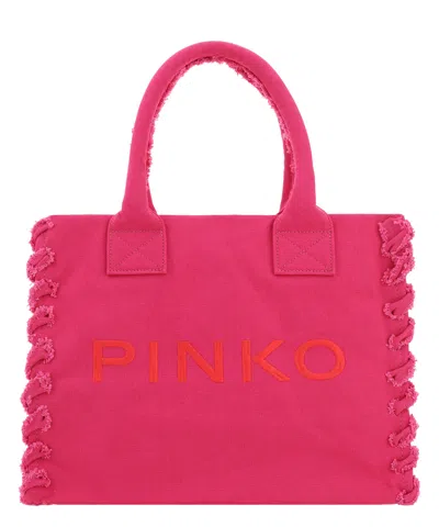 Pinko Beach Handbag In Pink