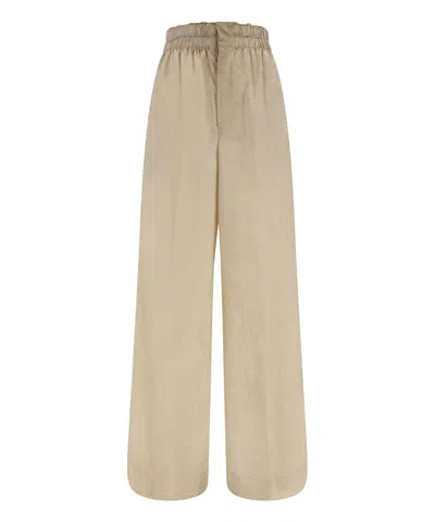 Quira Oversized Trousers In Beige