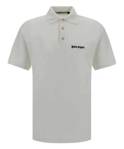 Palm Angels Polo Shirt In White