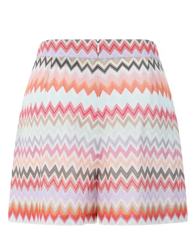 Missoni Zig Zag Cotton-blend Shorts In Multicolour