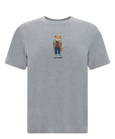 Maison Kitsuné Dressed Fox T-shirt In Grey